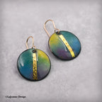 Vitreous Enamel 24K Gold Earrings | 14K Gold-Filled Ear Wires