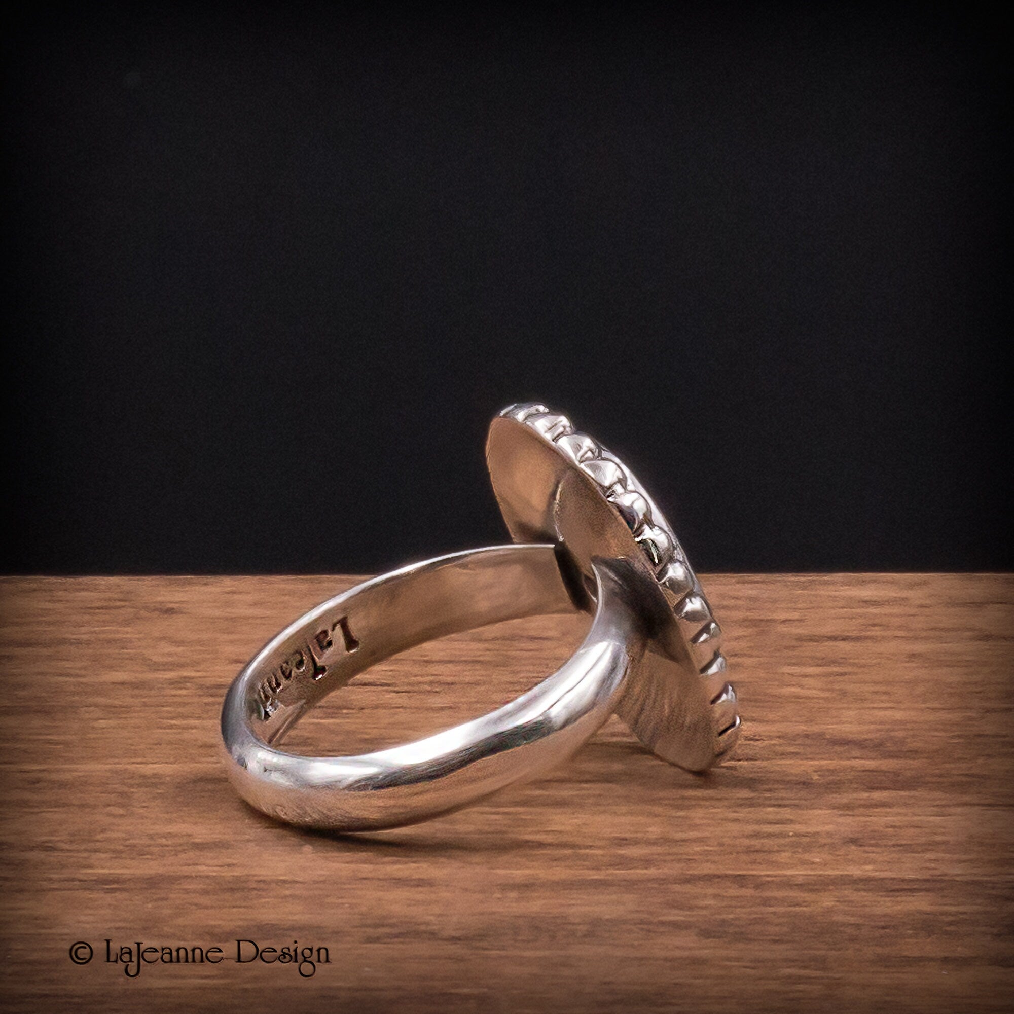 Size 6.75 - Dendritic Agate Sterling Silver Ring