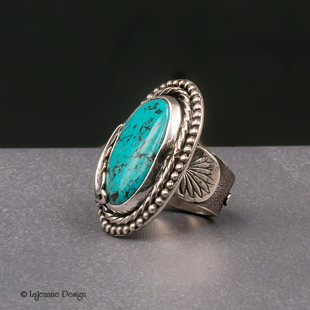 Size 6.75 - Turquoise Mountain Turquoise Sterling Silver Ring
