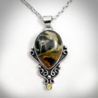 Amazon Valley Jasper &amp; Citrine Sterling Silver Necklace