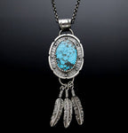 Kingman Turquoise Sterling Silver Necklace