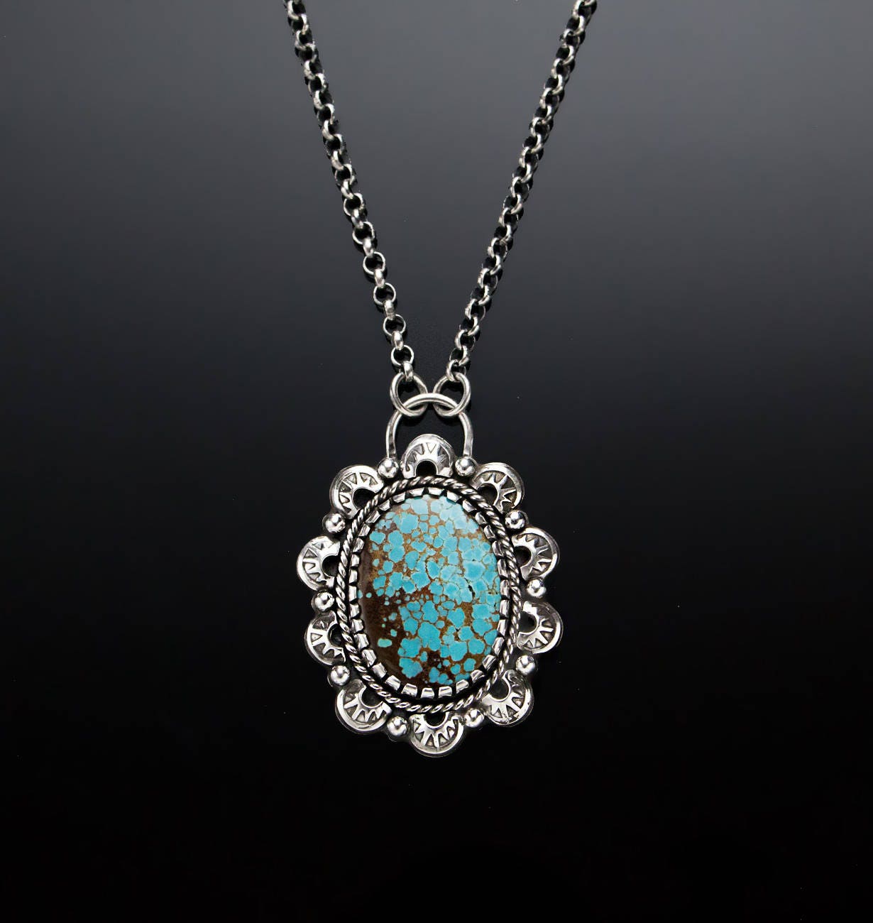 Number 8 Turquoise Necklace