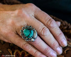 Size 8.25 - Kingman Turquoise Sterling Silver Ring