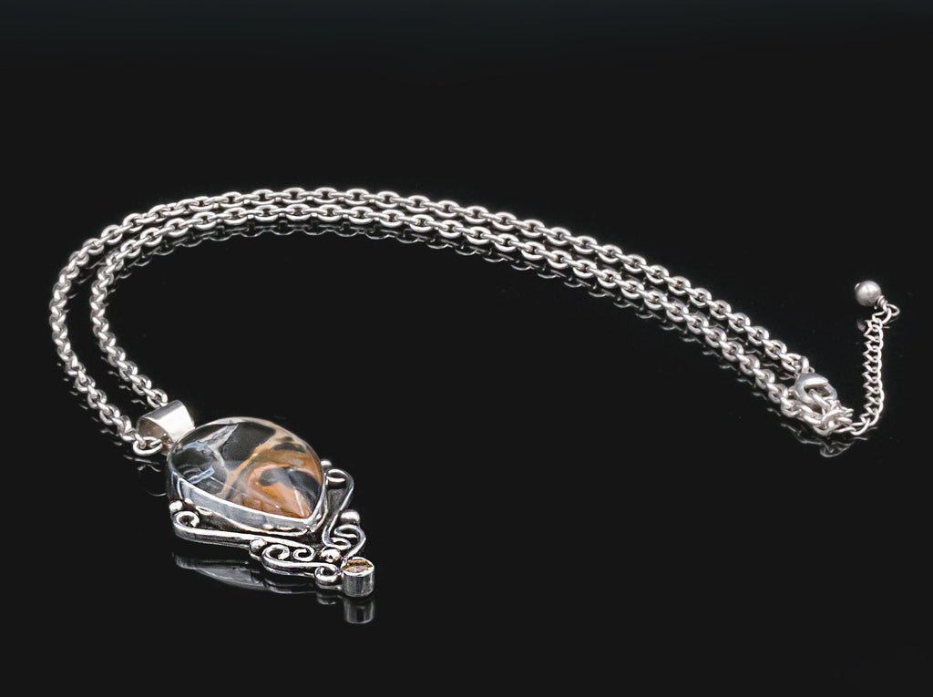 Amazon Valley Jasper &amp; Citrine Sterling Silver Necklace
