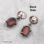 Carnelian and 24K Sterling Silver Earrings