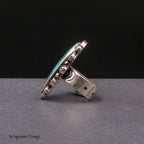 Size 5.5 - Kingman Water Web Turquoise Sterling Silver Ring