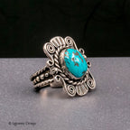 Size 9 - Kingman Turquoise Sterling Silver Ring