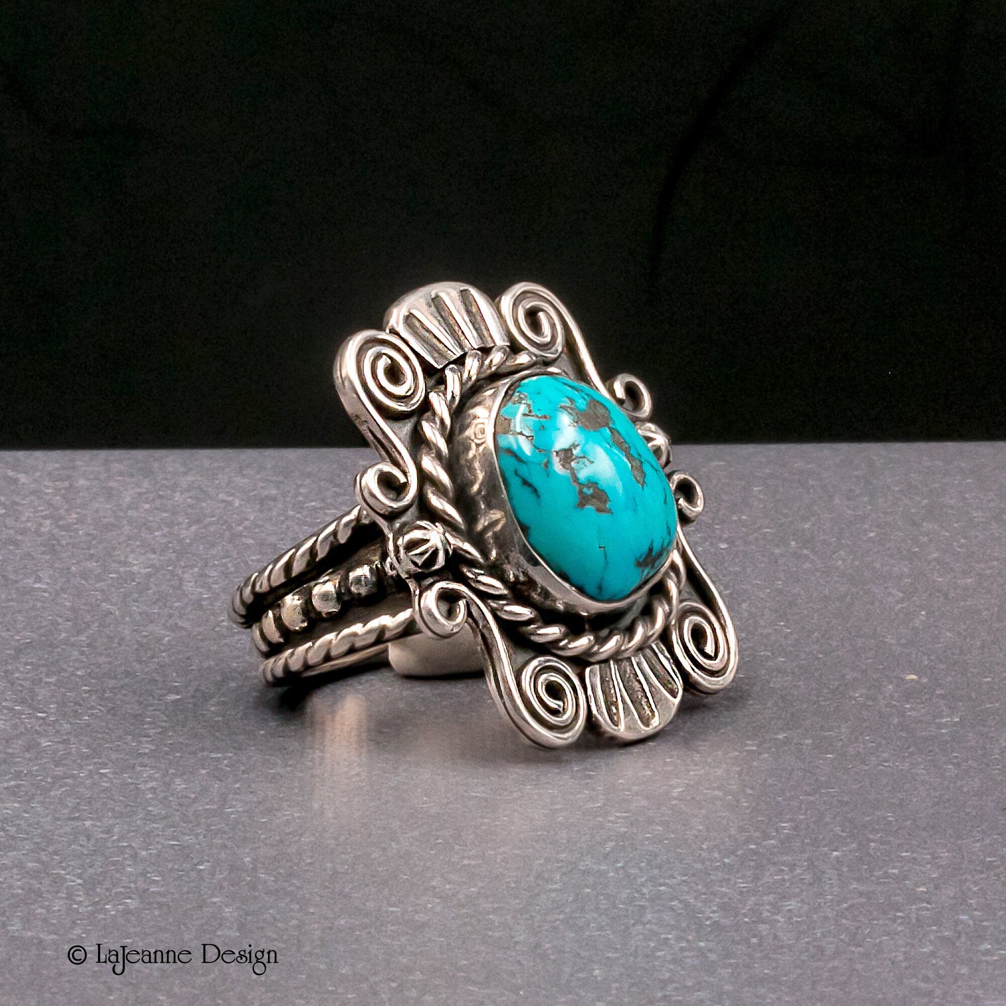 Size 9 - Kingman Turquoise Sterling Silver Ring