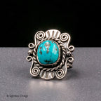 Size 9 - Kingman Turquoise Sterling Silver Ring