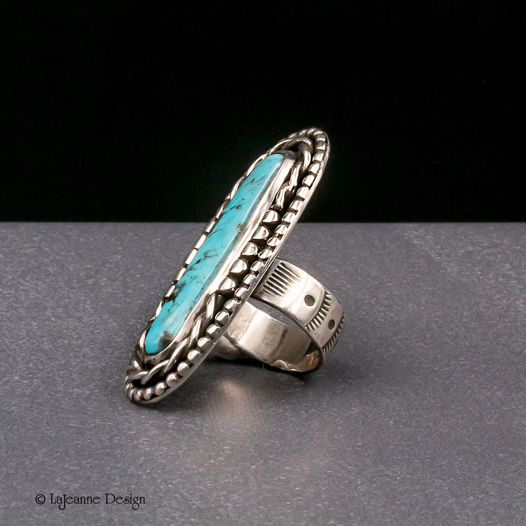 Size 6 - Kingman Turquoise Sterling Silver Ring