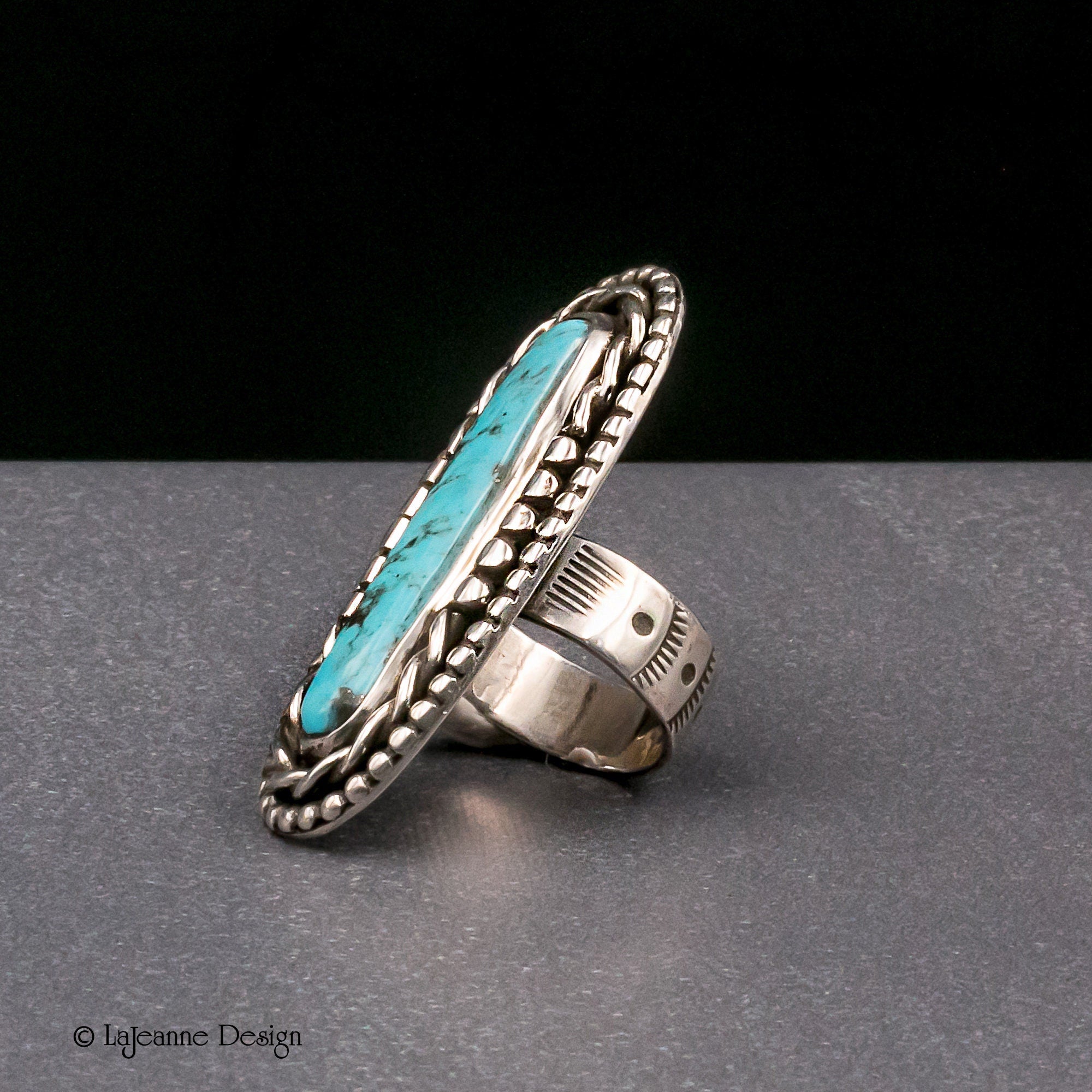 Size 6 - Kingman Turquoise Sterling Silver Ring