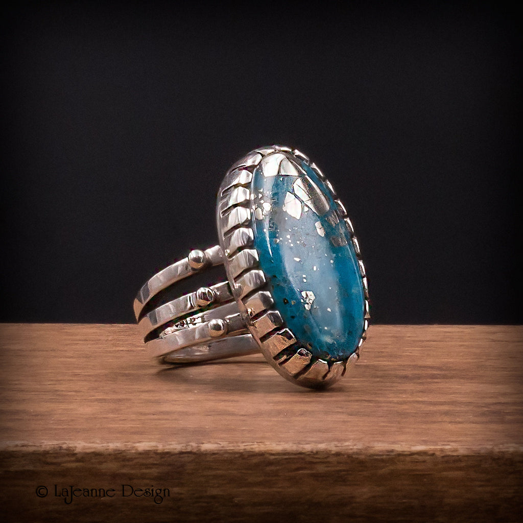 Size 8.25 - Ithaca Peak Turquoise Sterling Silver Ring | Contemporary