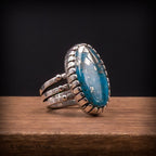 Size 8.25 - Ithaca Peak Turquoise Sterling Silver Ring | Contemporary