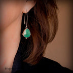 Malachite 18K Gold Sterling Silver Earrings