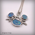 Australian Boulder Opal Sterling Silver Necklace