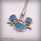 Australian Boulder Opal Sterling Silver Necklace