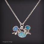 Australian Boulder Opal Sterling Silver Necklace