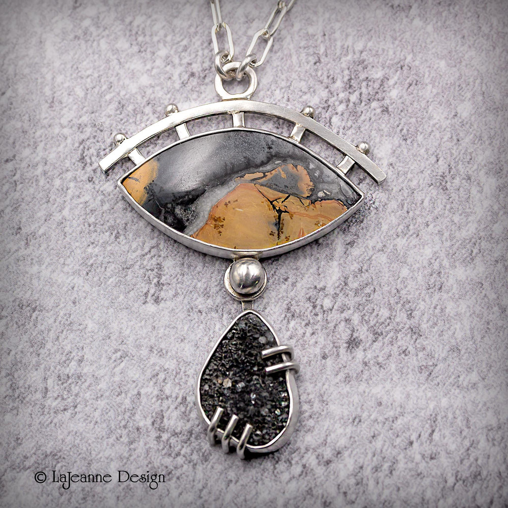 Maligano Jasper Drusy Sterling Silver Necklace