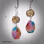 Polymer Clay, 24K Gold & Sterling Silver Earrings