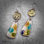Polymer Clay, 24K Gold & Sterling Silver Earrings