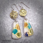 Polymer Clay, 24K Gold & Sterling Silver Earrings