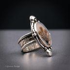 Size 6 - Dendritic Agate Sterling Silver Ring