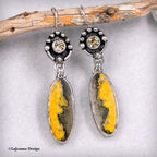 Bumblebee Jasper & Citrine Sterling Silver Earrings