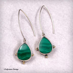 Malachite 18K Gold Sterling Silver Earrings