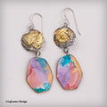 Polymer Clay, 24K Gold & Sterling Silver Earrings