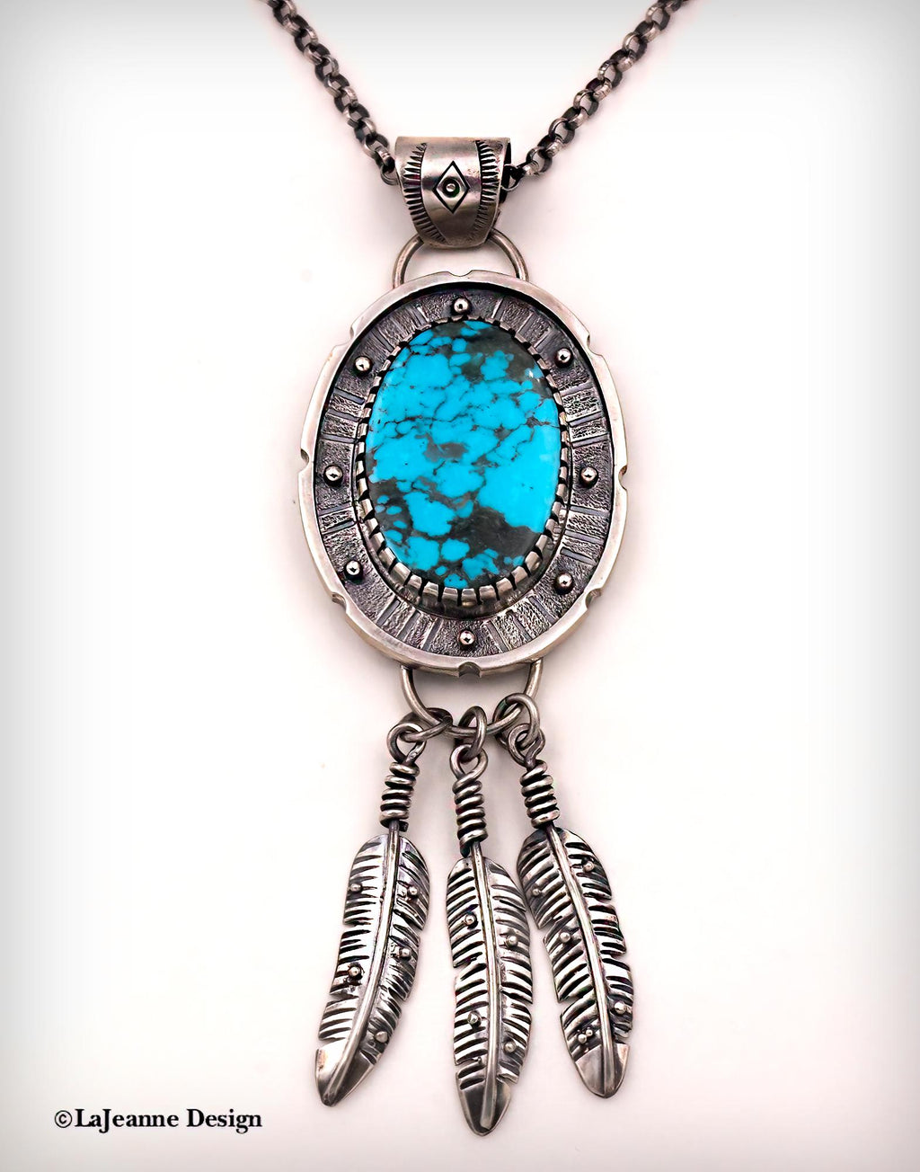 Kingman Turquoise Sterling Silver Necklace