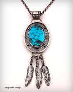 Kingman Turquoise Sterling Silver Necklace