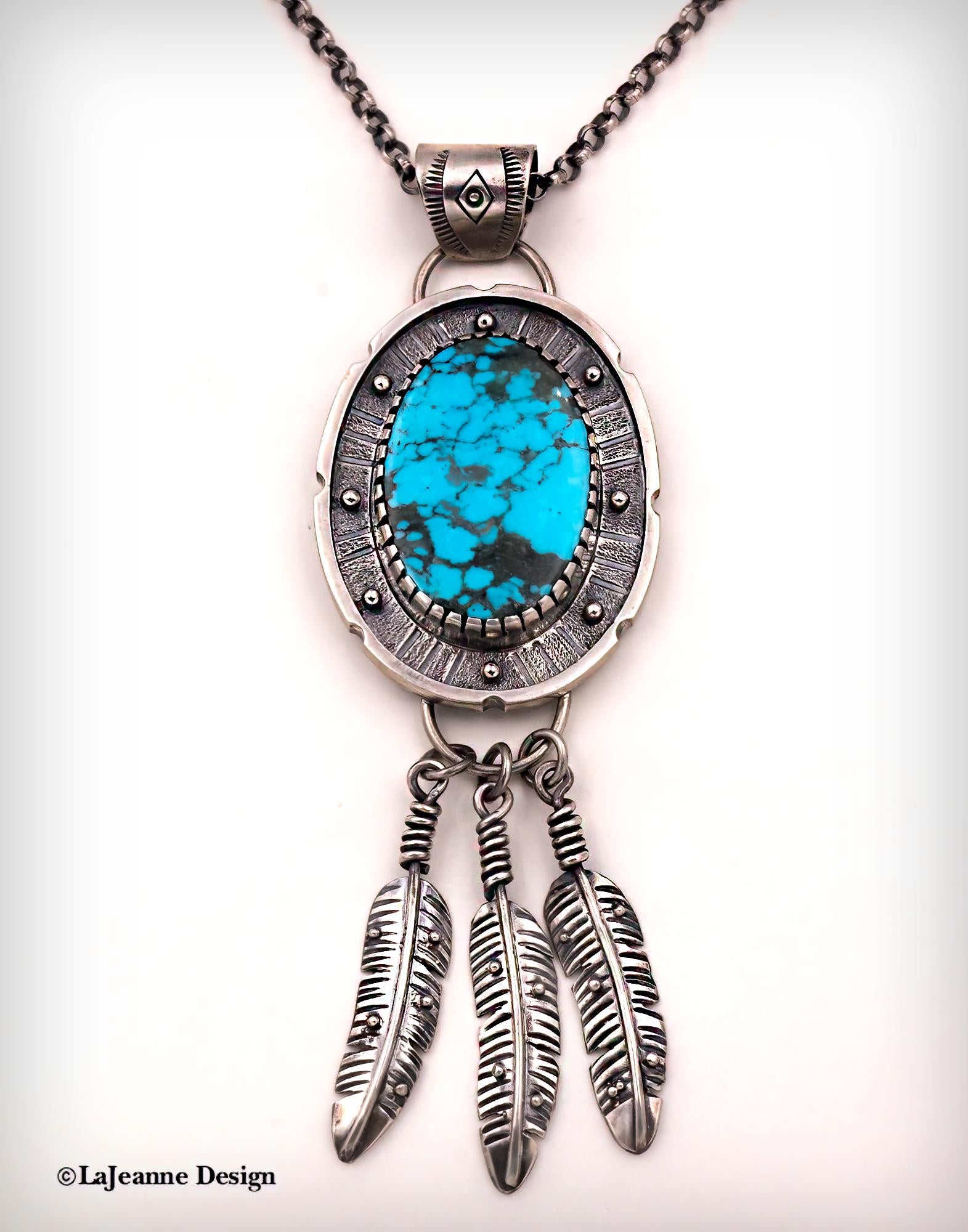 Kingman Turquoise Sterling Silver Necklace