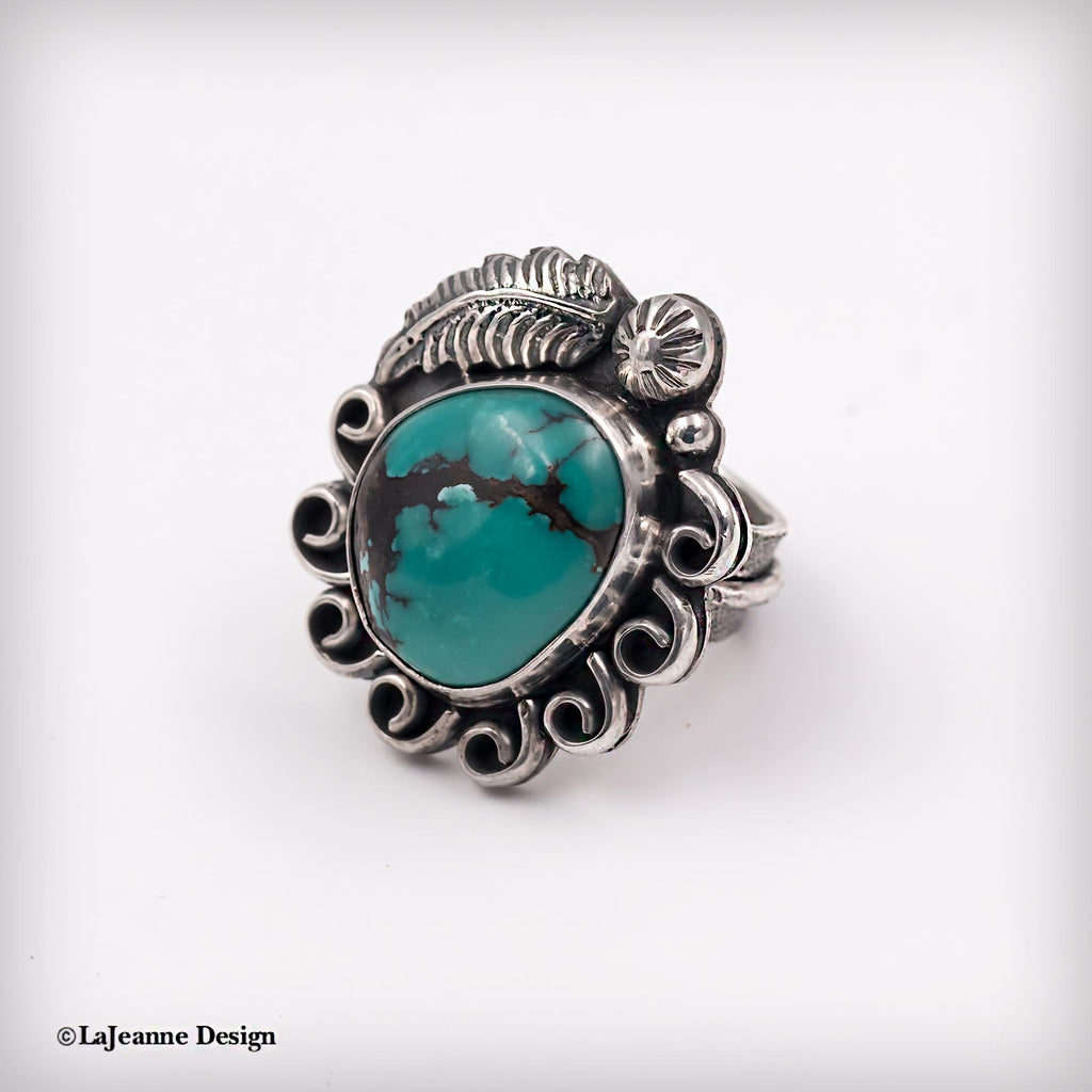 Size 8.25 - Kingman Turquoise Sterling Silver Ring