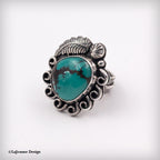Size 8.25 - Kingman Turquoise Sterling Silver Ring