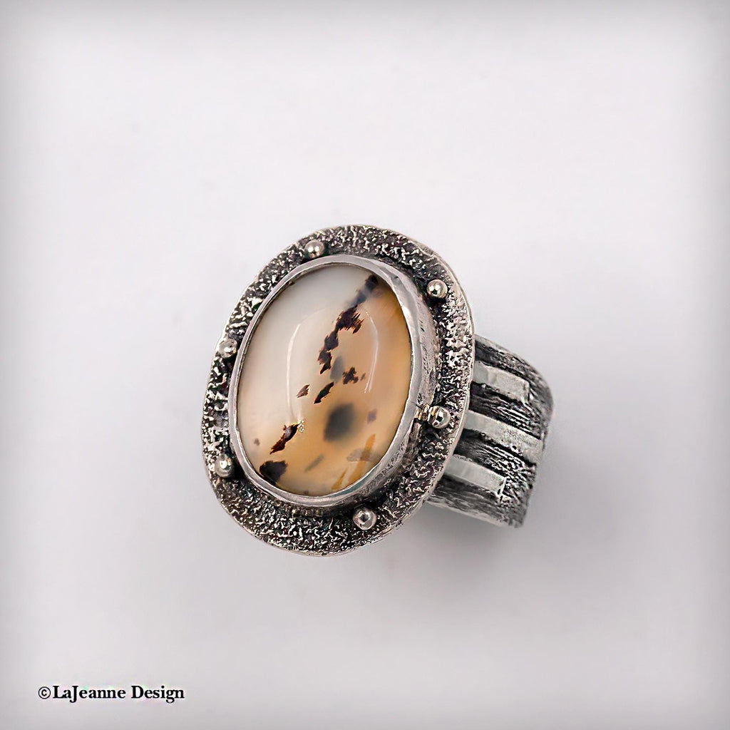 Size 9.5 - Montana Agate Sterling Silver Ring