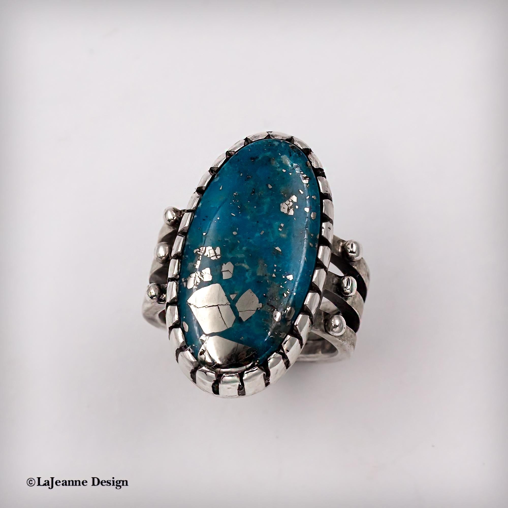 Size 8.25 - Ithaca Peak Turquoise Sterling Silver Ring | Contemporary