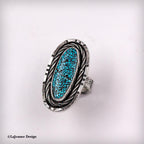 Size 8- Kingman Turquoise Sterling Silver Ring | Southwest Style