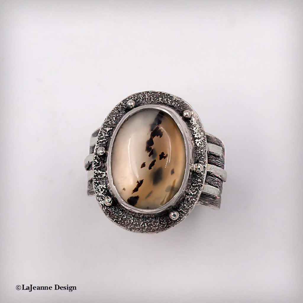 Size 9.5 - Montana Agate Sterling Silver Ring