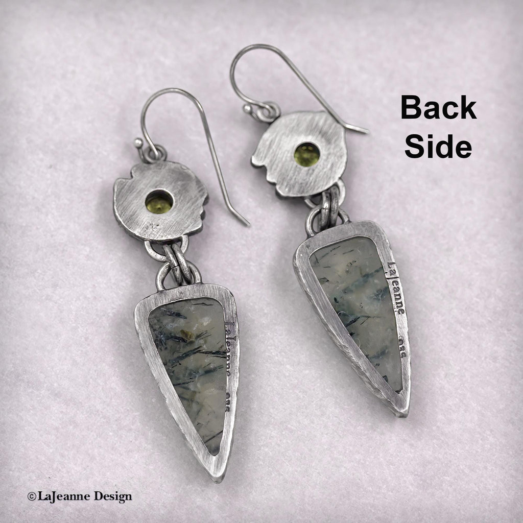Prehnite & Peridot Sterling Silver Earrings
