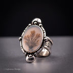 Size 6 - Dendritic Agate Sterling Silver Ring