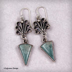 Green Jade Sterling Silver Earrings