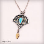 Sleeping Beauty Turquoise & 18K Gold Sterling Silver Necklace