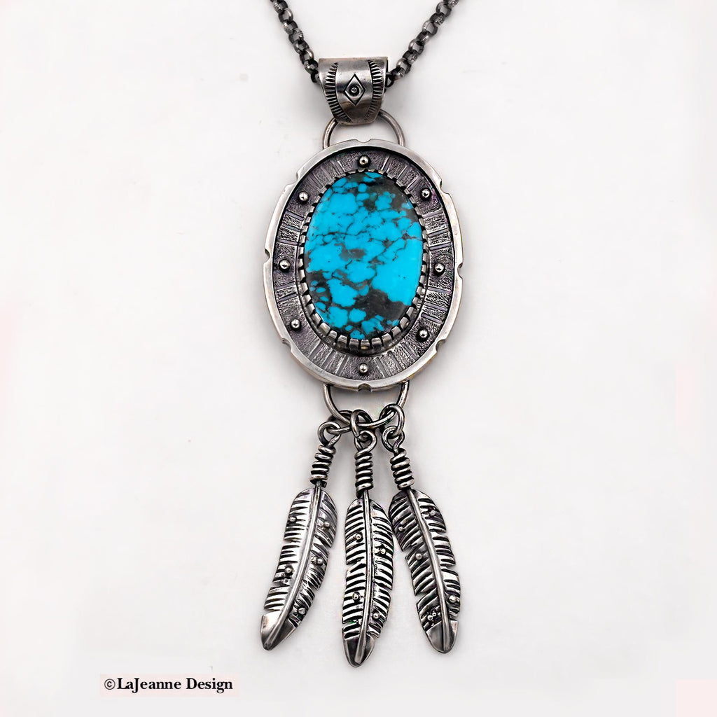 Kingman Turquoise Sterling Silver Necklace