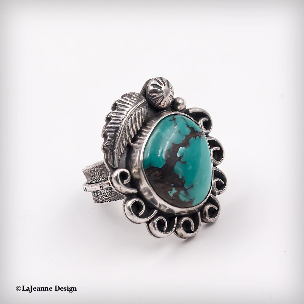 Size 8.25 - Kingman Turquoise Sterling Silver Ring