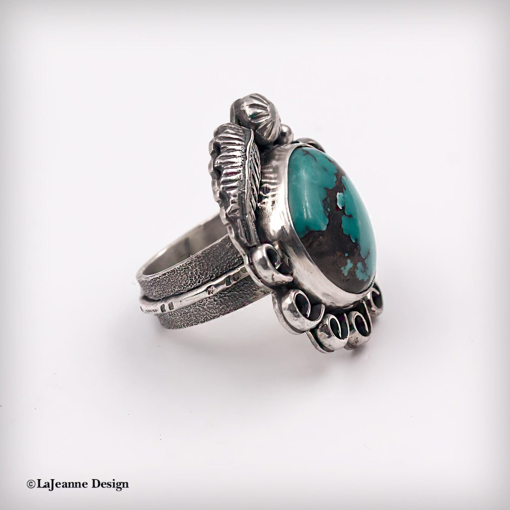 Size 8.25 - Kingman Turquoise Sterling Silver Ring