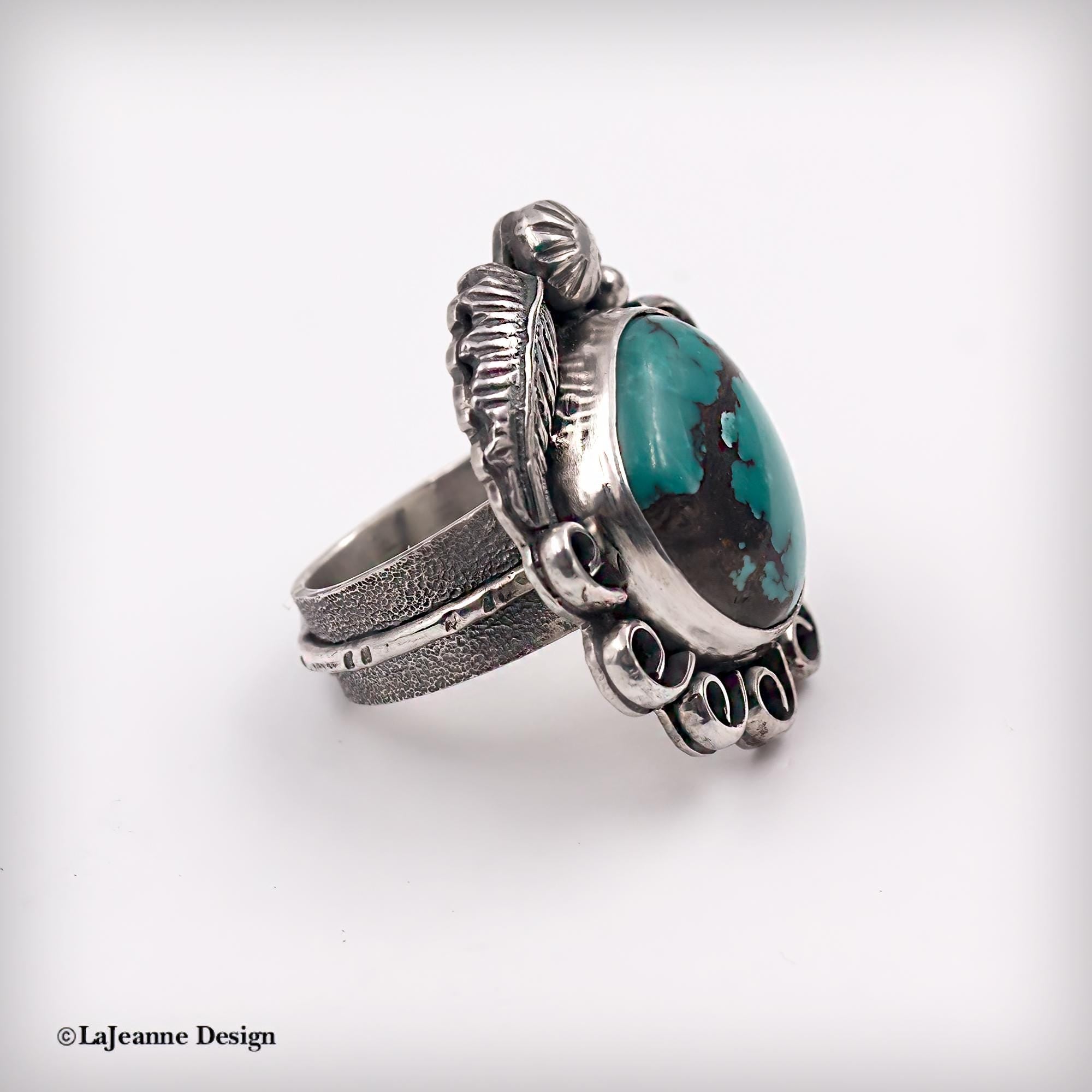 Size 8.25 - Kingman Turquoise Sterling Silver Ring