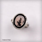 Size 6 - Dendritic Agate Sterling Silver Ring