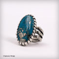 Size 8.25 - Ithaca Peak Turquoise Sterling Silver Ring | Contemporary