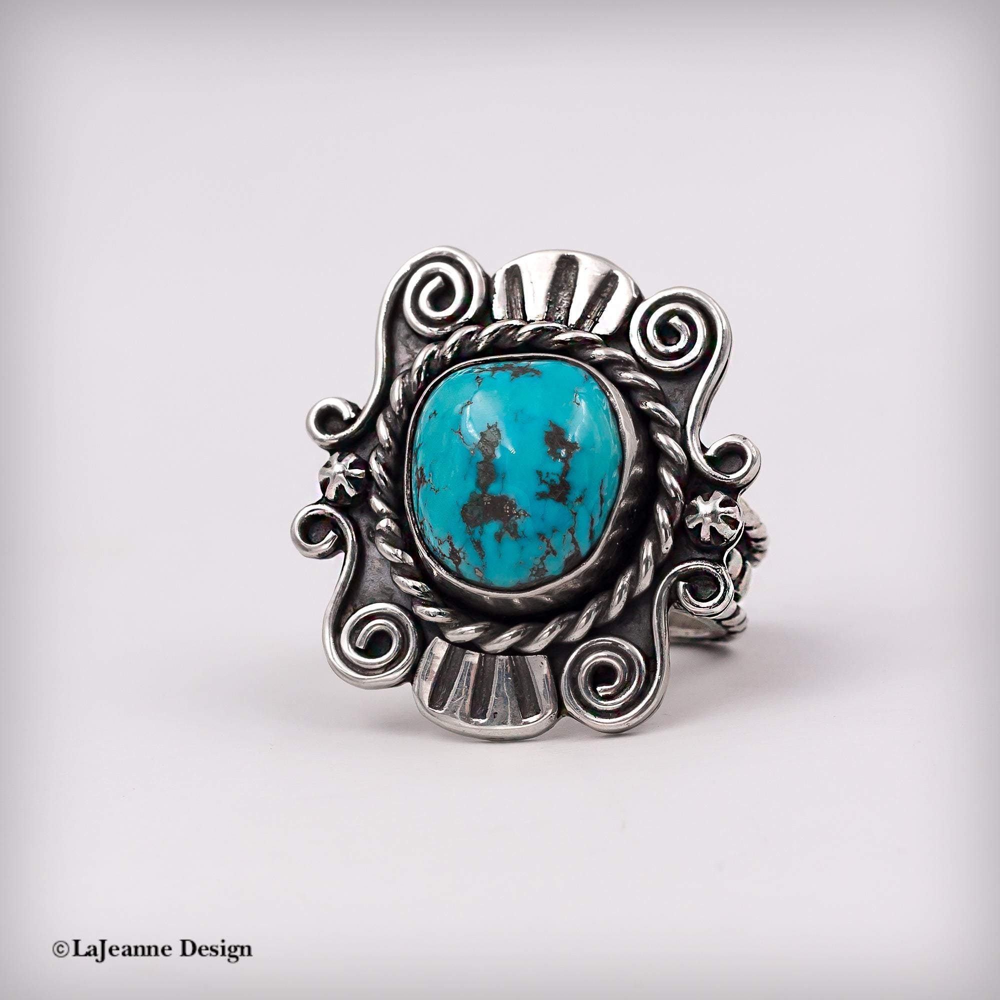 Size 9 - Kingman Turquoise Sterling Silver Ring