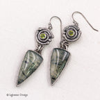 Prehnite & Peridot Sterling Silver Earrings